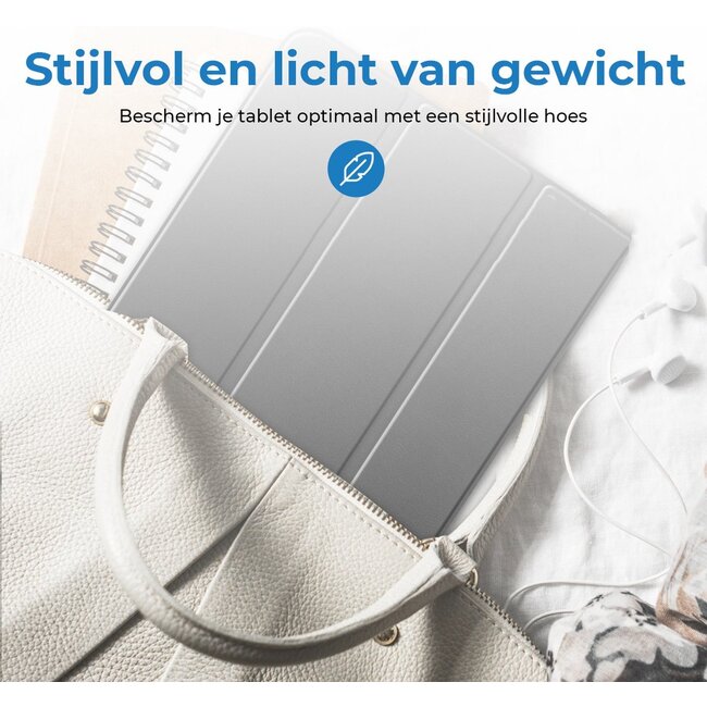 Case2go - Tablet hoes geschikt voor Apple iPad 11 (2025) A16 / Apple iPad 10.9 (2022) - Tri-fold hoes met Auto/Wake functie en Magnetische sluiting - Zwart