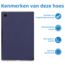 Tablet hoes geschikt voor Samsung Galaxy Tab A8 (2022 &amp; 2021) tri-fold hoes met auto/wake functie - 10.5 inch - Donker Blauw