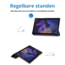 Tablet hoes geschikt voor Samsung Galaxy Tab A8 (2022 &amp; 2021) tri-fold hoes met auto/wake functie - 10.5 inch - Donker Blauw