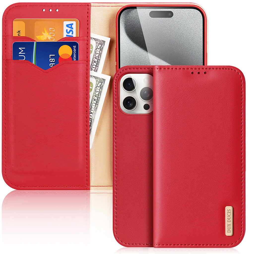 Dux Ducis - Telefoonhoesje geschikt voor iPhone 15 Pro Max - Hivo Series Case - Rood afbeelding