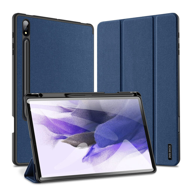 Dux Ducis - Tablet hoes geschikt voor Samsung Galaxy Tab S9/S9 FE (2023) - Domo Book Case - Auto Wake/Sleep functie - Blauw