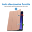 Case2go - Tablet hoes geschikt voor Samsung Galaxy Tab S9 Ultra (2023) - Auto Wake/Sleep functie - Tri-Fold Book Case met penhouder - Rose Goud