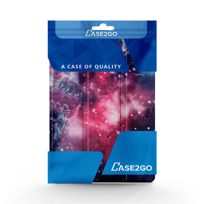 Case2go - Tablet hoes geschikt voor Amazon Fire Max 11 (2023) - Tri-Fold Book Case - Auto Wake/Sleep functie - Galaxy