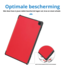 Case2go - Tablet hoes geschikt voor Amazon Fire Max 11 (2023) - Tri-Fold Book Case - Auto Wake/Sleep functie - Rood