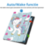 Case2go - Tablet hoes geschikt voor Amazon Fire Max 11 (2023) - Tri-Fold Book Case - Auto Wake/Sleep functie - Eenhoorn