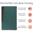 Hoozey - Book Case geschikt voor Samsung Galaxy Tab S9 Ultra (2023) - 14.6 inch - Tablet hoes - Donker Groen
