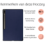 Hoozey - Book Case geschikt voor Samsung Galaxy Tab S9 Ultra (2023) - 14.6 inch - Tablet hoes - Donker Blauw