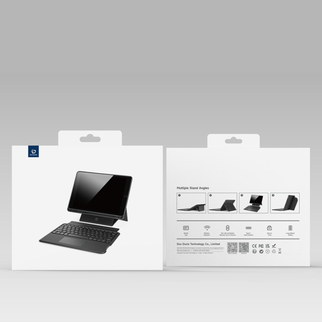 Dux Ducis - Toetsenbord hoes geschikt voor Samsung Galaxy Tab S8/S7 (2022/2020) - Afneembaar - QWERTY - Tablet toetsenbord met touchpad - Zwart