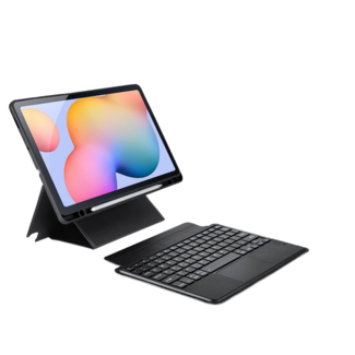 Dux Ducis Dux Ducis - Toetsenbord hoes geschikt voor Samsung Galaxy Tab S8 Plus/S7 Plus/S7 FE (2022/2021/2020) - Afneembaar - QWERTY - Tablet toetsenbord met touchpad - Zwart