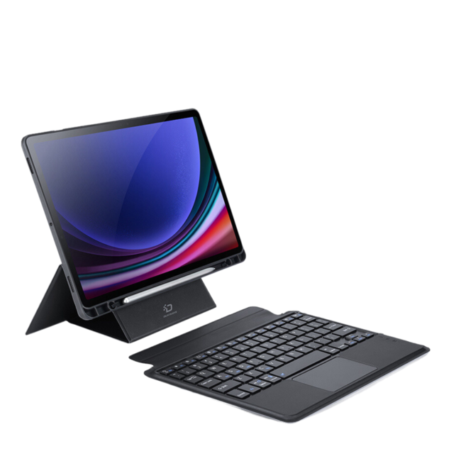 Dux Ducis - Toetsenbord hoes geschikt voor Samsung Galaxy Tab S9 Plus (2023) - Afneembaar - QWERTY - Tablet toetsenbord met touchpad - Zwart