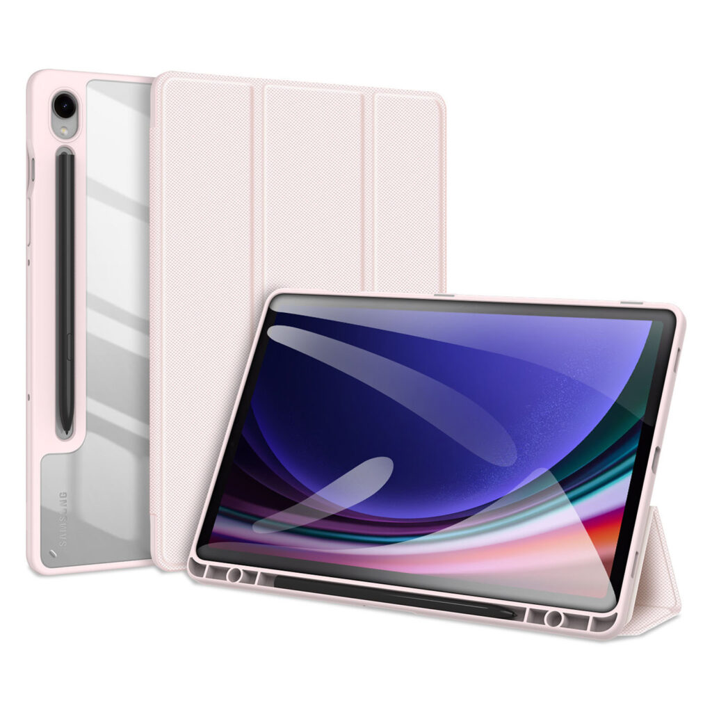 Dux Ducis - Tablet hoes geschikt voor Samsung Galaxy Tab S9 FE Plus (2023) - Domo Book Case - Auto Wake/Sleep functie - Roze afbeelding