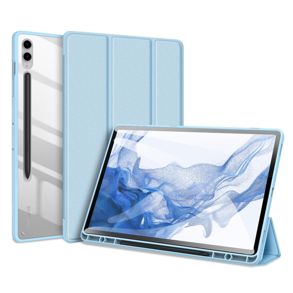 Dux Ducis - Tablet hoes geschikt voor Samsung Galaxy Tab S9 FE Plus (2023) - Domo Book Case - Auto Wake/Sleep functie - Licht Blauw afbeelding