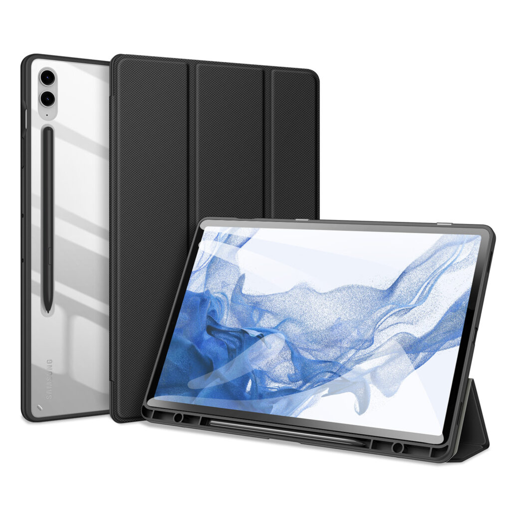 Dux Ducis - Tablet hoes geschikt voor Samsung Galaxy Tab S9 FE Plus (2023) - Domo Book Case - Auto Wake/Sleep functie - Zwart afbeelding