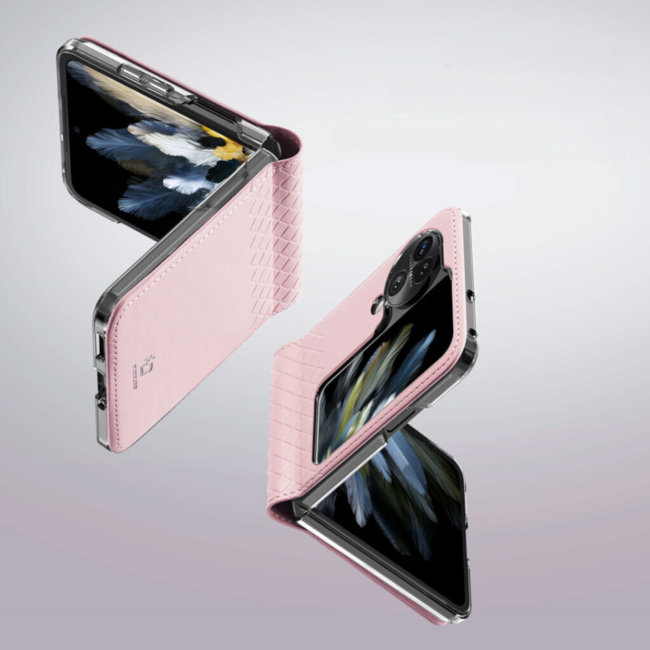 Dux Ducis - Telefoon Hoesje geschikt voor de Oppo Find N3 Flip - Bril Series - Roze