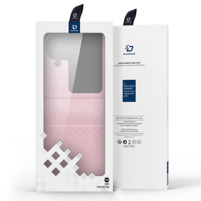 Dux Ducis - Telefoon Hoesje geschikt voor de Oppo Find N3 Flip - Bril Series - Roze