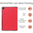 Hoozey - Tablet hoes geschikt voor Samsung Galaxy Tab A9 (2023) - 8 inch - Tablet hoes - Rood