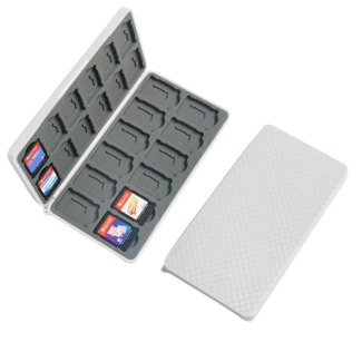 Case2go Case2go - Hoes geschikt voor Nintendo Switch Game Card - Nintendo Switch case met 24 vakjes - Wit