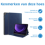 Case2go - Tablet hoes geschikt voor Samsung Galaxy Tab S9/S9 FE (2023) - Business Wallet Book Case - Auto Wake/Sleep functie - Donker Blauw