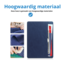 Case2go - Tablet hoes geschikt voor Samsung Galaxy Tab S9/S9 FE (2023) - Business Wallet Book Case - Auto Wake/Sleep functie - Donker Blauw