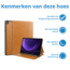 Case2go - Tablet hoes geschikt voor Samsung Galaxy Tab S9/S9 FE (2023) - Business Wallet Book Case - Auto Wake/Sleep functie - Bruin