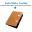 Case2go - Tablet hoes geschikt voor Samsung Galaxy Tab S9/S9 FE (2023) - Business Wallet Book Case - Auto Wake/Sleep functie - Bruin