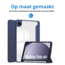 Case2go - Tablet hoes geschikt voor Samsung Galaxy Tab A9 (2023) - Acrylic Trifold case met Pencil houder - Donker Blauw