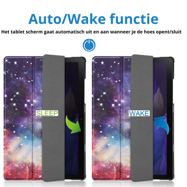 Tablet hoes geschikt voor Samsung Galaxy Tab A8 (2022 &amp; 2021) tri-fold hoes met auto/wake functie - 10.5 inch - Galaxy