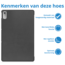 Case2go - Tablet hoes geschikt voor Lenovo Tab P11 - 2de Generatie (2022) - 11.5 inch - Book Case met Auto/Wake Functie - Zwart