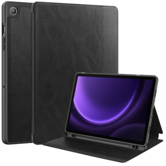 Case2go Case2go - Tablet hoes geschikt voor Samsung Galaxy Tab A9 Plus - Business Wallet Book Case - Auto Wake/Sleep functie - Zwart