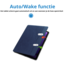 Case2go - Tablet hoes geschikt voor Samsung Galaxy Tab A9 Plus - Business Wallet Book Case - Auto Wake/Sleep functie - Donker Blauw