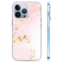 Hoozey - Hoesje geschikt voor Apple iPhone 15 - Watercolor print - Licht Roze