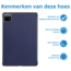 Case2go - Tablet hoes geschikt voor Xiaomi Pad 6 (2023) - Tri-Fold Book Case - Auto Wake/Sleep functie - Donker Blauw
