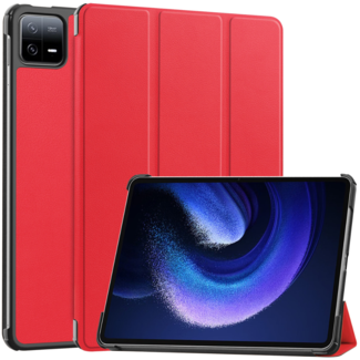 Case2go Case2go - Tablet hoes geschikt voor Xiaomi Pad 6 / Pad 6 Pro - Tri-Fold Book Case - Auto Wake/Sleep functie - Rood