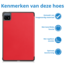 Case2go - Tablet hoes geschikt voor Xiaomi Pad 6 (2023) - Tri-Fold Book Case - Auto Wake/Sleep functie - Rood