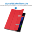 Case2go - Tablet hoes geschikt voor Xiaomi Pad 6 (2023) - Tri-Fold Book Case - Auto Wake/Sleep functie - Rood