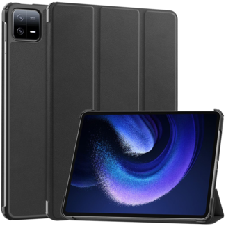 Case2go Case2go - Tablet hoes geschikt voor Xiaomi Pad 6 / Pad 6 Pro - Tri-Fold Book Case - Auto Wake/Sleep functie - Zwart