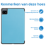 Case2go - Tablet hoes geschikt voor Xiaomi Pad 6 (2023) - Tri-Fold Book Case - Auto Wake/Sleep functie - Licht Blauw