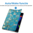 Case2go - Tablet hoes geschikt voor Xiaomi Pad 6 (2023) - Tri-Fold Book Case - Auto Wake/Sleep functie - Witte Bloesem
