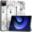 Case2go - Tablet hoes geschikt voor Xiaomi Pad 6 (2023) - Tri-Fold Book Case - Auto Wake/Sleep functie - Eiffeltoren