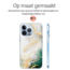Hoozey - Hoesje geschikt voor Apple iPhone 15 Plus - Watercolor print - Groen / Wit