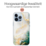 Hoozey - Hoesje geschikt voor Apple iPhone 15 Plus - Watercolor print - Groen / Wit