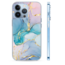 Hoozey - Hoesje geschikt voor Apple iPhone 15 Plus - Watercolor print - Blauw / Roze