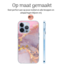 Hoozey - Hoesje geschikt voor Apple iPhone 15 Plus - Watercolor print - Paars / Roze