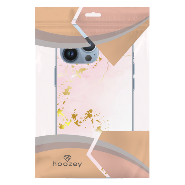 Hoozey - Hoesje geschikt voor Apple iPhone 15 Pro Max - Watercolor print - Licht Roze