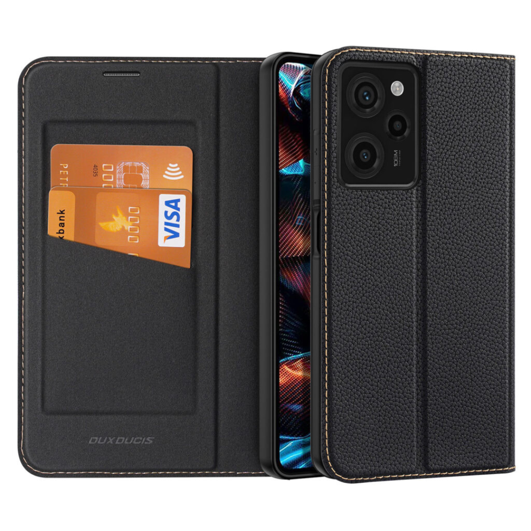 Dux Ducis - Telefoonhoesje geschikt voor Xiaomi Redmi Note 12 Pro 5G/ Poco X5 Pro 5G - Skin X2 Serie - Book Case - Zwart afbeelding