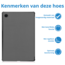 Tablet hoes geschikt voor Samsung Galaxy Tab A8 (2022 &amp; 2021) tri-fold hoes met auto/wake functie - 10.5 inch - Grijs