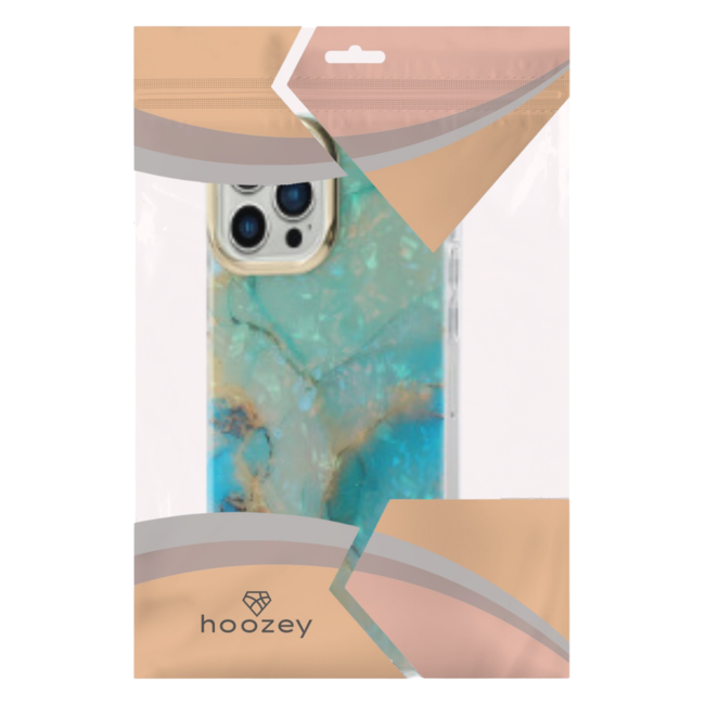 Hoozey - Hoesje geschikt voor Apple iPhone 15 Pro - Pearl Case - Turquoise