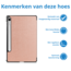Case2go - Tablet hoes geschikt voor Samsung Galaxy Tab S9 FE (2023) - Tri-fold Case - Rose Goud
