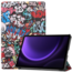 Case2go - Tablet hoes geschikt voor Samsung Galaxy Tab S9 FE (2023) - Tri-fold Case - Graffiti