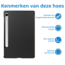 Case2go - Tablet hoes geschikt voor Samsung Galaxy Tab S9 FE (2023) - Tri-fold Case - Zwart